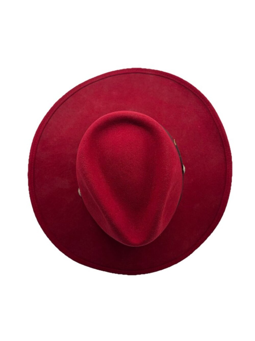 Sheplers L 7 1/4 Red 100% Pure Wool Western Cowboy Hat Made in USA Leather Band - Picture 5 of 11